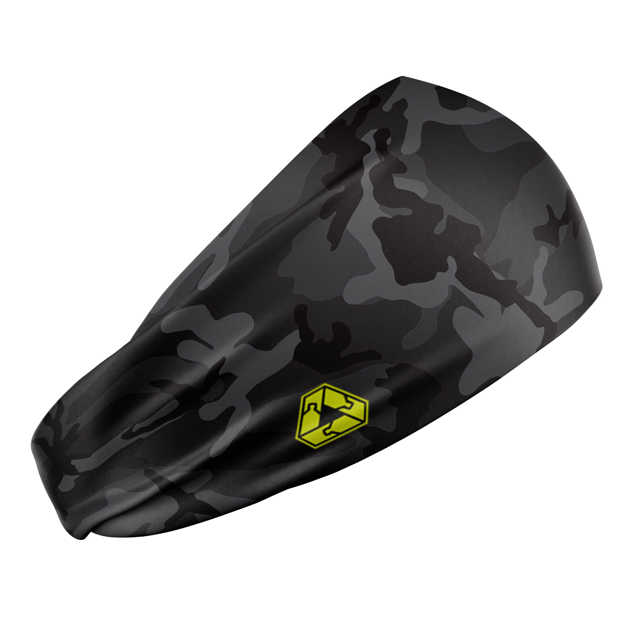 Black Camo Headband  Recycled And Eco-Friendly, Dual Layer Protection