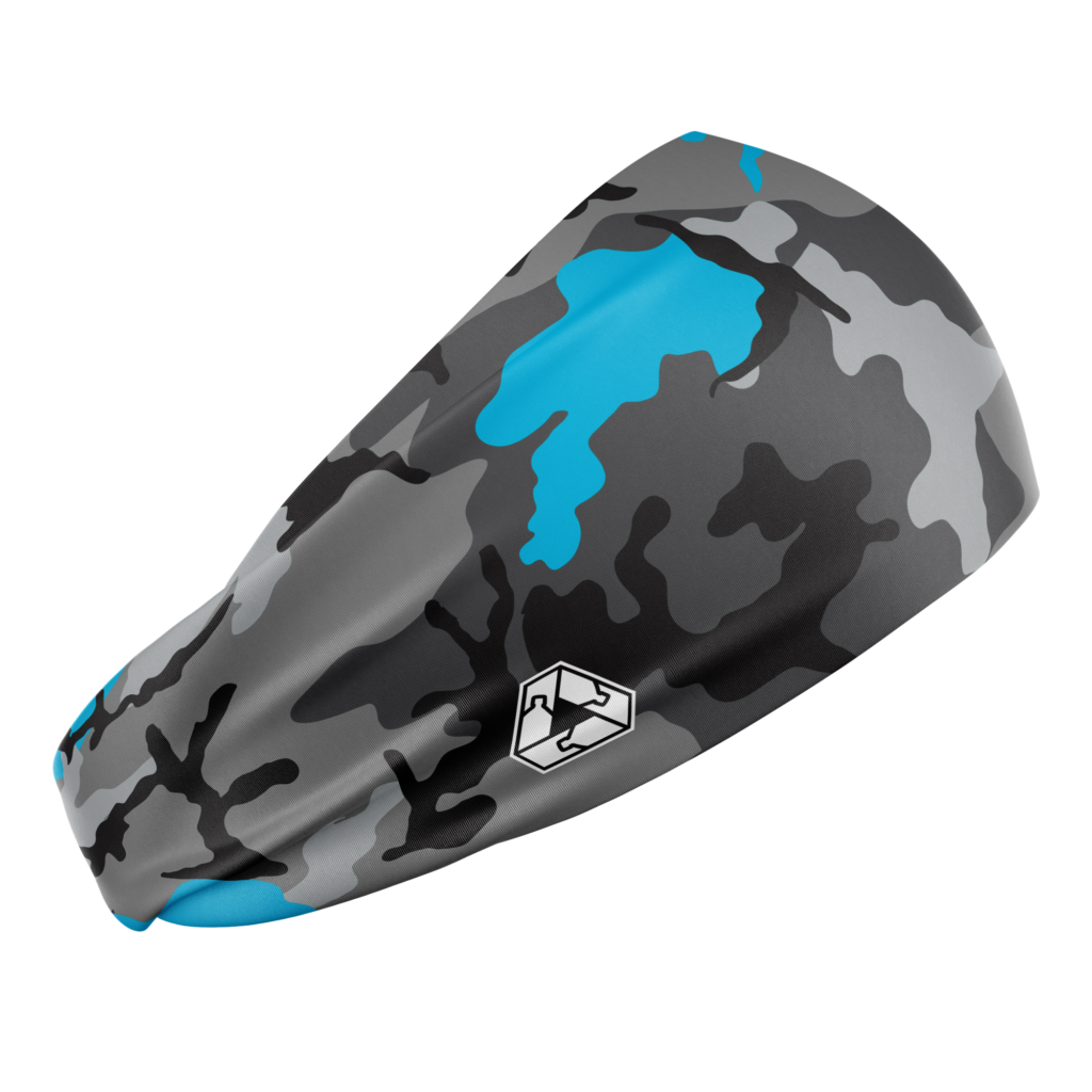 Out Of The Blue Camo Headband Recycled And EcoFriendly, Dual Layer