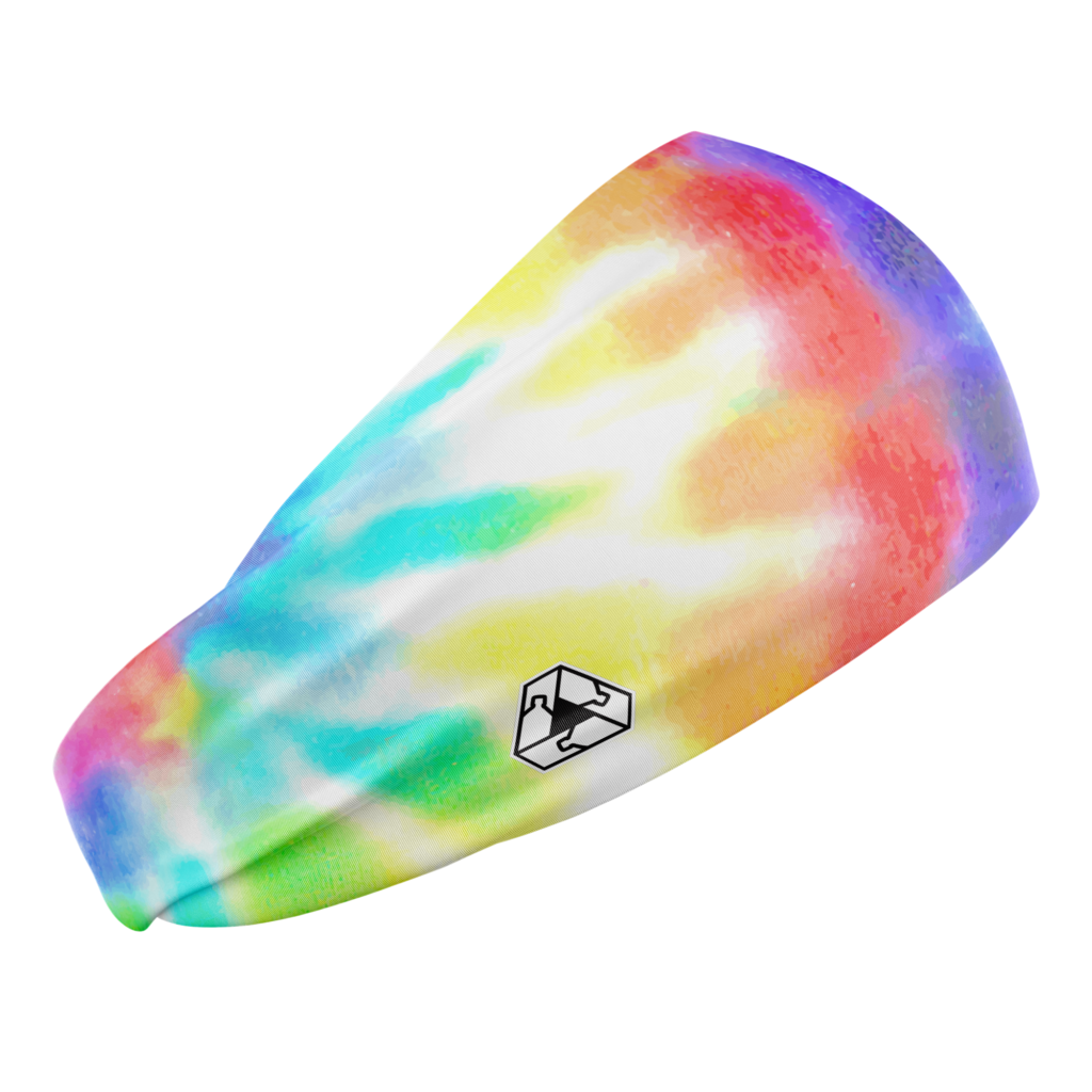Bright! Tie Dye Headband Recycled And EcoFriendly, Dual Layer Protection