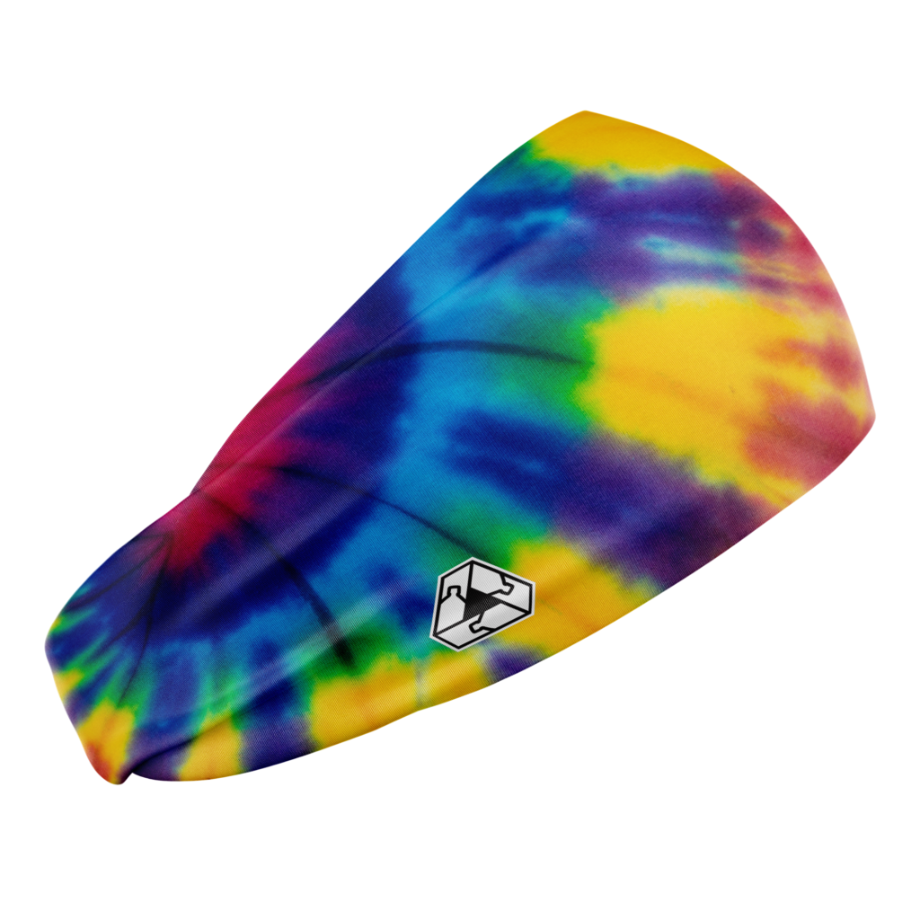 Classic Tie Dye Headband Recycled And EcoFriendly, Dual Layer Protection